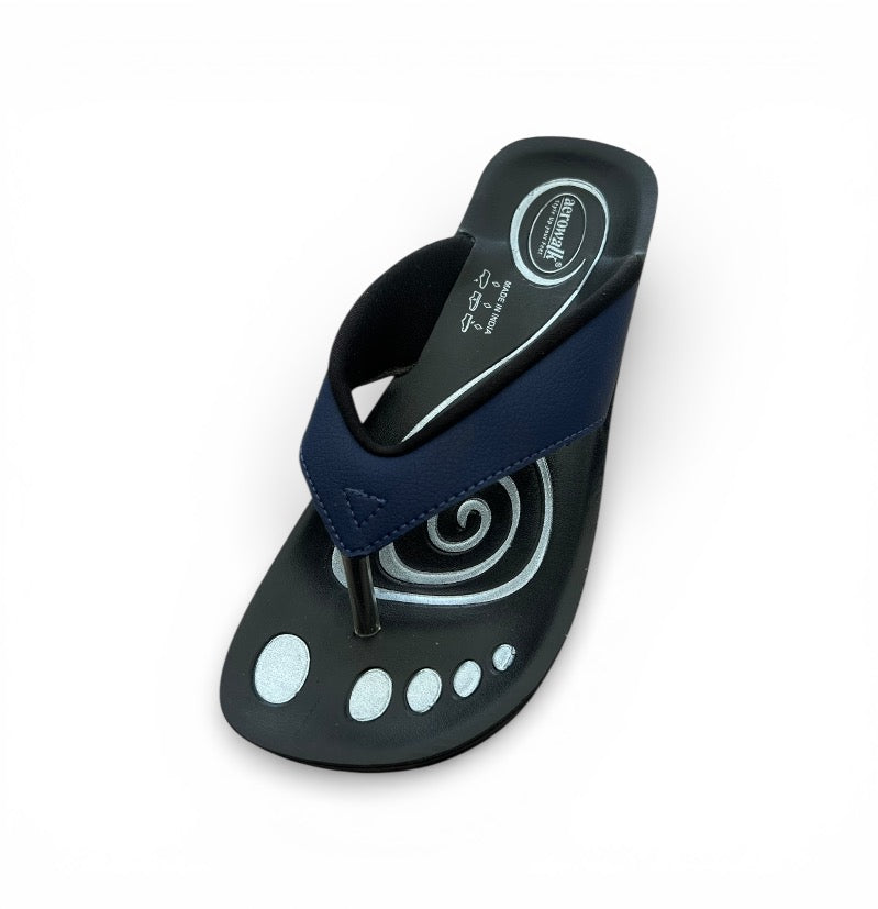 Aerowalk tåsplit sandal - marineblå