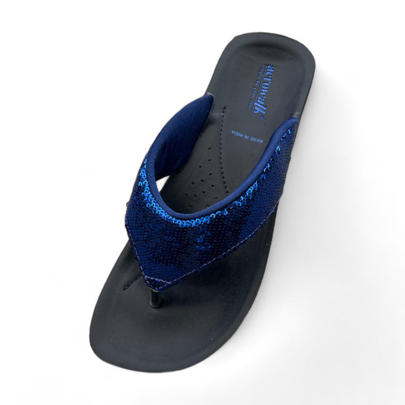 Aerowak tåsplit sandal - Supersoft blå widestrap