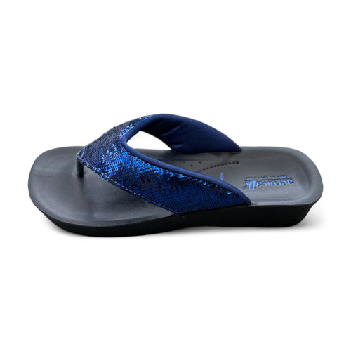 Aerowalk tåsplit sandal - Supersoft blå widestrap