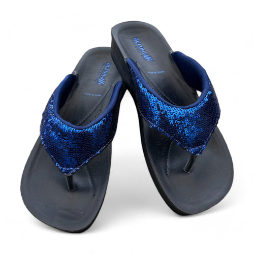 Aerowalk tåsplit sandal - Supersoft blå widestrap