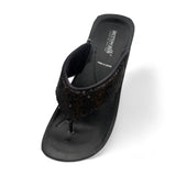 Aerowak tåsplit sandal - Supersoft sort widestrap