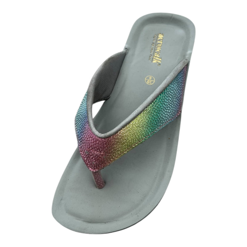 Aerowalk tåsplit sandal - Supersoft rainbow glitter