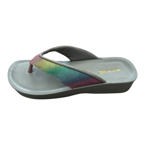 Aerowalk tåsplit sandal - Supersoft rainbow glitter