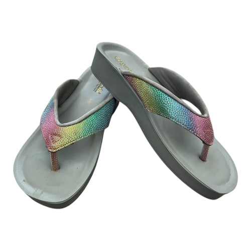 Aerowalk tåsplit sandal - Supersoft rainbow glitter