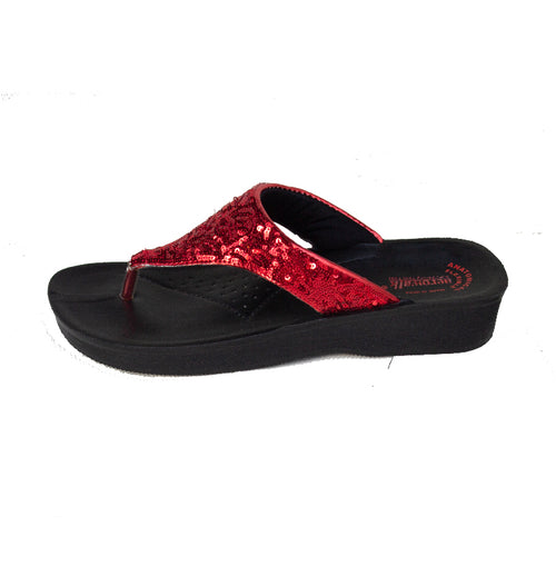 Aerowak tåsplit sandal - Supersoft rød widestrap
