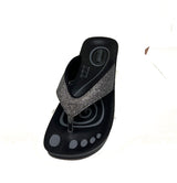 Aerowalk tåsplit sandal - grå glitter
