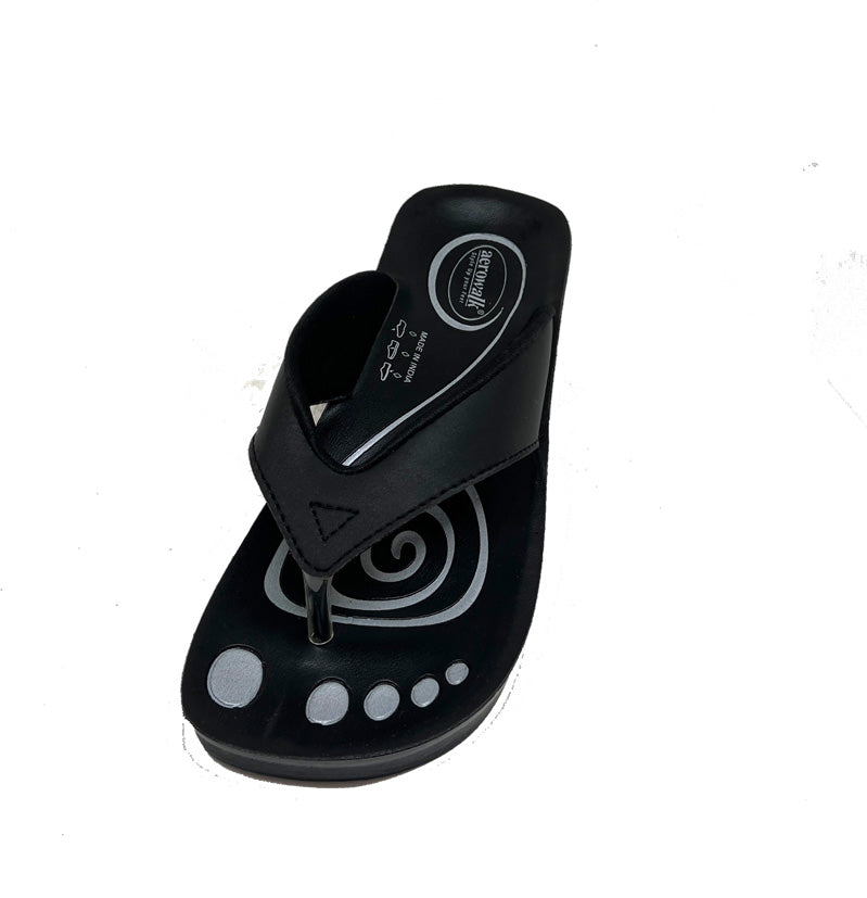 Aerowalk tåsplit sandal - sort