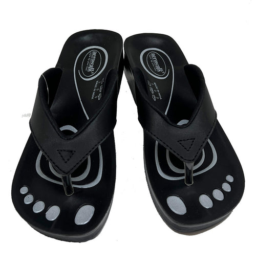 Aerowalk tåsplit sandal - sort