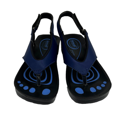 Aerowalk tåsplit  sandal - blå med hælrem