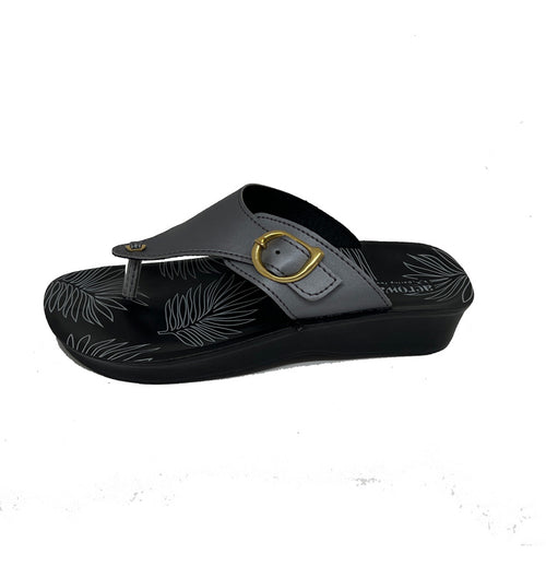 Aerowalk tåsplit sandal - grå trekant