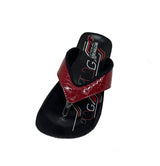 Aerowalk tåsplit sandal - cherry croco
